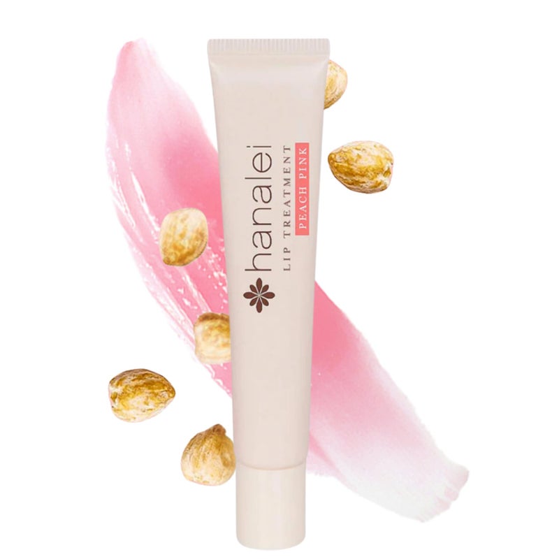 Hanalei Lip Treatment for Dry, Chapped Lips â€“ Intensive Overnight Moisturizer with Kukui Oil, Shea Butter & Grapeseed Oil â€“ Hydrating Balm for Healing Cracks â€“ Peach Pink Tint, 15g â€“ Cruelty-Free - Image 1